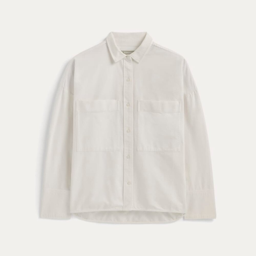 Everlane Boxy Oxford in White, Size Extra Small, Cotton